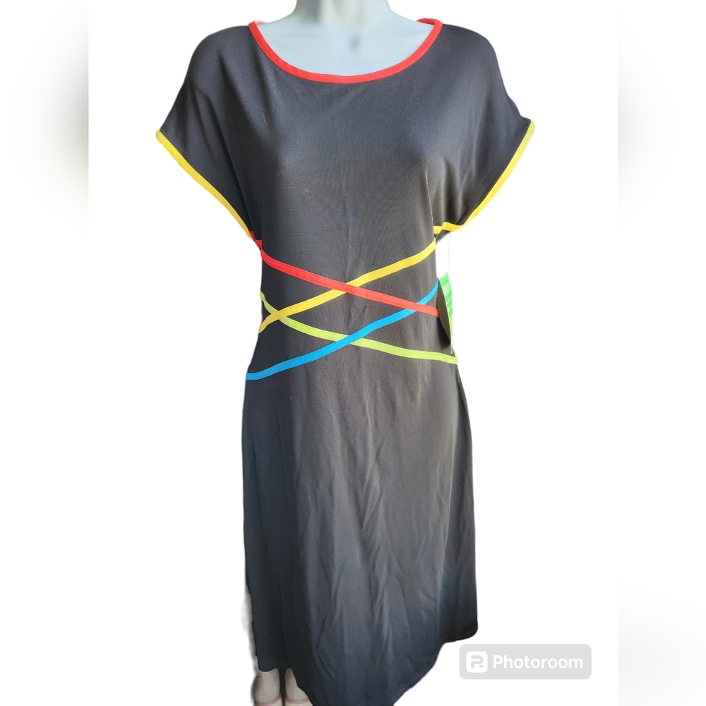 Citrine Swim Black Shift Dress Size 8